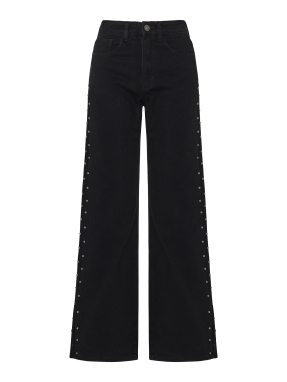 ΓΥΝΑΙΚΕΙΟ DENIM ΨΗΛΟΜΕΣΟ ΠΑΝΤΕΛΟΝΙ | Μαύρο 320 XS
