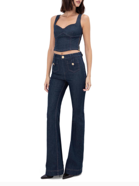ΓΥΝΑΙΚΕΙΟ DENIM ΨΗΛΟΜΕΣΟ ΠΑΝΤΕΛΟΝΙ | Μαύρο 320 S