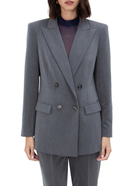 ΓΥΝΑΙΚΕΙΟ ΣΤΑΥΡΩΤΟ BLAZER | Γκρι 220 XL