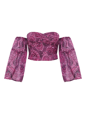 ΓΥΝΑΙΚΕΙΟ CROP ΤΟΠ OFF-SHOULDER | Εμπριμέ 1009 S