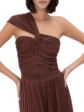 ΓΥΝΑΙΚΕΙΟ LUREX ΤΟΠ OFF-SHOULDER | Καφέ 330 S/M