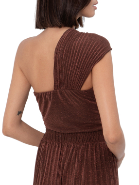 ΓΥΝΑΙΚΕΙΟ LUREX ΤΟΠ OFF-SHOULDER | Καφέ 330 S/M