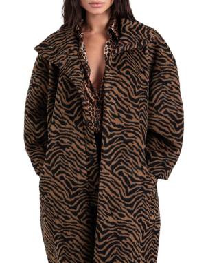 ΓΥΝΑΙΚΕΙΟ ΠΑΛΤΟ | Animal Print  1007 S/M