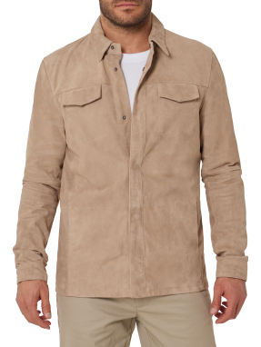 ΑΝΔΡΙΚΟ ΔΕΡΜΑΤΙΝΟ JACKET | Καφέ Ανοιχτό EU 56