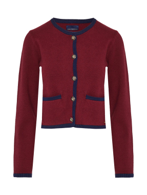 ΓΥΝΑΙΚΕΙΑ ΠΛΕΚΤΗ ΖΑΚΕΤΑ ΜΕ ΚΟΥΜΠΙΑ | Μπορντό XL