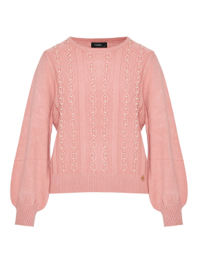 ΓΥΝΑΙΚΕΙΟ ΠΟΥΛΟΒΕΡ ΜΕ ΠΕΡΛΕΣ | Ροζ M