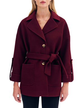 ΓΥΝΑΙΚΕΙΟ ΚΟΝΤΟ ΠΑΛΤΟ | Μπορντό 54