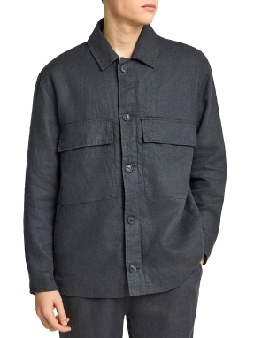 ΑΝΔΡΙΚΟ ΛΙΝΟ JACKET | Γκρι Σκούρο L