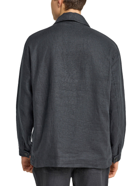ΑΝΔΡΙΚΟ ΛΙΝΟ JACKET | Γκρι Σκούρο L