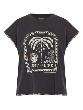 ΓΥΝΑΙΚΕΙΟ T-SHIRT | Γκρι Σκούρο S