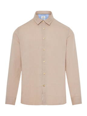 ΑΝΔΡΙΚΟ ΛΙΝΟ ΠΟΥΚΑΜΙΣΟ | Καφέ XL