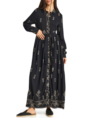 ΜΑΞΙ ΦΟΡΕΜΑ ΜΕ ΚΕΝΤΗΜΑ | Μαύρο XL