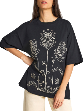 ΓΥΝΑΙΚΕΙΟ T-SHIRT | Μαύρο M