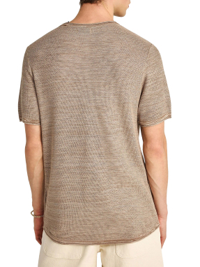 ΑΝΔΡΙΚΟ ΠΛΕΚΤΟ T-SHIRT | Μπεζ M