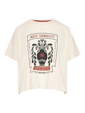 ΓΥΝΑΙΚΕΙΟ T-SHIRT | Εκρού XS