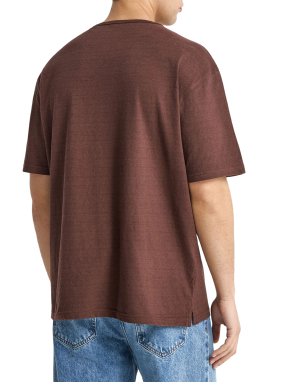 ΑΝΔΡΙΚΟ ΛΙΝΟ T-SHIRT | Καφέ XL