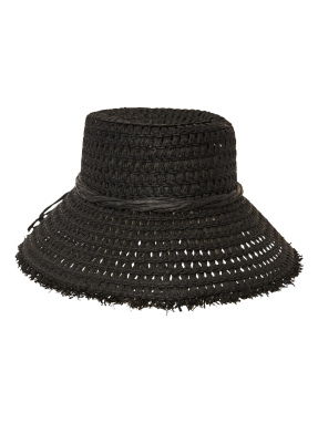 ΓΥΝΑΙΚΕΙΟ ΨΑΘΙΝΟ ΚΑΠΕΛΟ FEDORA | Μαύρο ONE SIZE