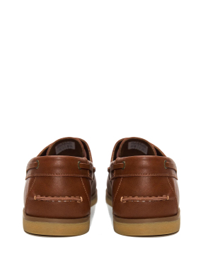 ΑΝΔΡΙΚΑ ΔΕΡΜΑΤΙΝΑ BOAT SHOES | Καφέ 44