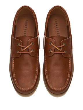 ΑΝΔΡΙΚΑ ΔΕΡΜΑΤΙΝΑ BOAT SHOES | Καφέ 44