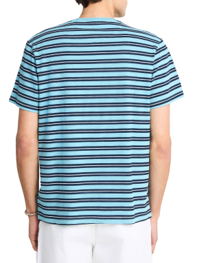 ΑΝΔΡΙΚΟ ΡΙΓΕ T-SHIRT | Μπλε L