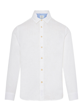 ΑΝΔΡΙΚΟ ΛΙΝΟ ΠΟΥΚΑΜΙΣΟ | Λευκό L