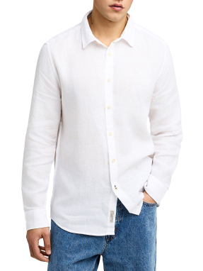 ΑΝΔΡΙΚΟ ΛΙΝΟ ΠΟΥΚΑΜΙΣΟ | Λευκό L