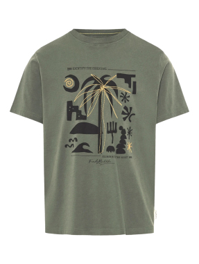 ΑΝΔΡΙΚΟ T-SHIRT ΜΕ ΤΥΠΩΜΑ | Χακί M