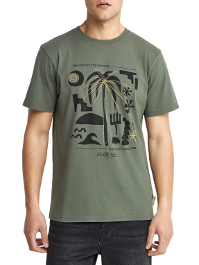 ΑΝΔΡΙΚΟ T-SHIRT ΜΕ ΤΥΠΩΜΑ | Χακί M