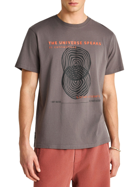 ΑΝΔΡΙΚΟ T-SHIRT ΜΕ ΤΥΠΩΜΑ | Γκρι Σκούρο XL