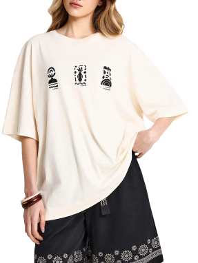 ΓΥΝΑΙΚΕΙΟ T-SHIRT | Εκρού S