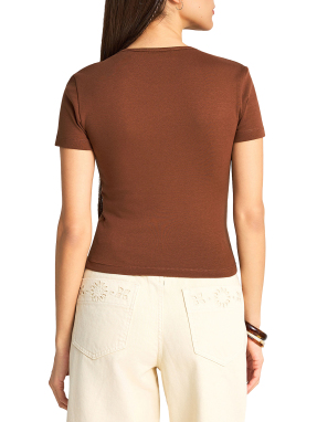 ΓΥΝΑΙΚΕΙΟ T-SHIRT | Καφέ XL