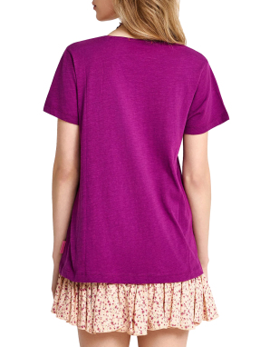 ΓΥΝΑΙΚΕΙΟ T-SHIRT | Μωβ Σκούρο S