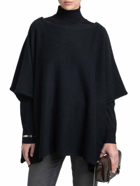 ΓΥΝΑΙΚΕΙΟ PONCHO | Μαύρο ONE SIZE