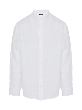 ΑΝΔΡΙΚΟ ΛΙΝΟ ΠΟΥΚΑΜΙΣΟ | Λευκό M