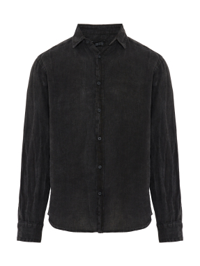 ΑΝΔΡΙΚΟ ΛΙΝΟ ΠΟΥΚΑΜΙΣΟ | Μαύρο L