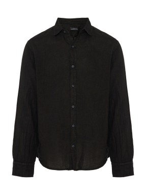 ΑΝΔΡΙΚΟ ΛΙΝΟ ΠΟΥΚΑΜΙΣΟ | Μαύρο L