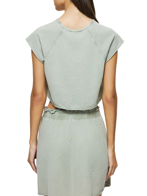 ΓΥΝΑΙΚΕΙΟ CROPPED T-SHIRT | Γκρι Ανοιχτό XS