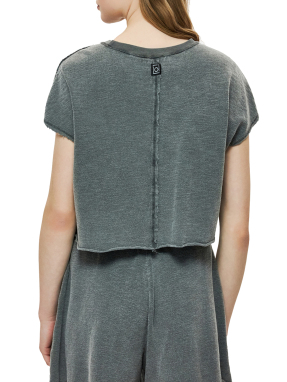 ΓΥΝΑΙΚΕΙΟ T-SHIRT | Γκρι Σκούρο L