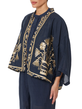 ΓΥΝΑΙΚΕΙΟ KIMONO CRETE | Μπλε XS