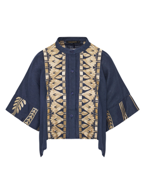 ΓΥΝΑΙΚΕΙΟ ΠΟΥΚΑΜΙΣΟ PAPYRUS CROPPED | Μπλε XS