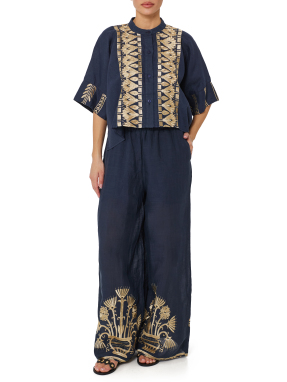 ΓΥΝΑΙΚΕΙΟ ΠΟΥΚΑΜΙΣΟ PAPYRUS CROPPED | Μπλε XS