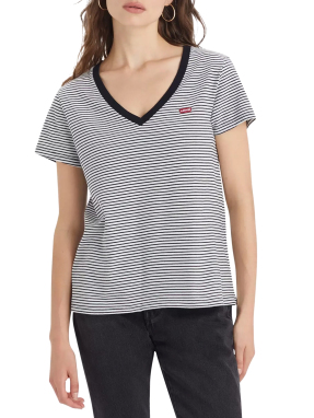 ΓΥΝΑΙΚΕΙΟ T-SHIRT THE PERFECT V-NECK | Ριγέ  S