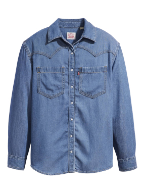 ΓΥΝΑΙΚΕΙΟ DENIM ΠΟΥΚΑΜΙΣΟ TEODORA WESTERN | Μπλε XS