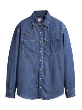 ΓΥΝΑΙΚΕΙΟ DENIM ΠΟΥΚΑΜΙΣΟ TEODORA WESTERN | Μπλε Σκούρο S