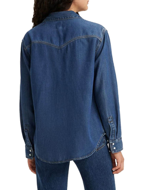 ΓΥΝΑΙΚΕΙΟ DENIM ΠΟΥΚΑΜΙΣΟ TEODORA WESTERN | Μπλε Σκούρο XS