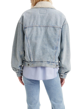 ΓΥΝΑΙΚΕΙΟ DENIM JACKET 90'S SHERPA TRUCKER | Γαλάζιο S