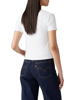 ΓΥΝΑΙΚΕΙΟ V T-SHIRT ΜΕ ΚΟΥΜΠΙΑ | Λευκό M