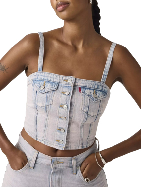 ΓΥΝΑΙΚΕΙΟ DENIM ΤΟΠ | Γαλάζιο M