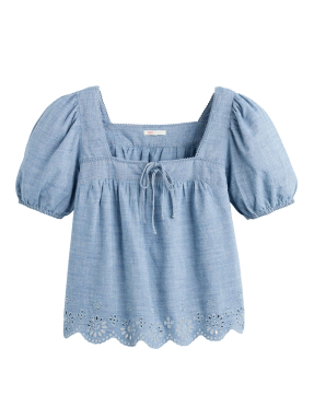 ΓΥΝΑΙΚΕΙΟ DARLING CUTWORK T-SHIRT | Μπλε Ανοιχτό M