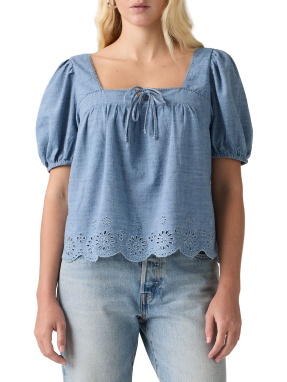 ΓΥΝΑΙΚΕΙΟ DARLING CUTWORK T-SHIRT | Μπλε Ανοιχτό M